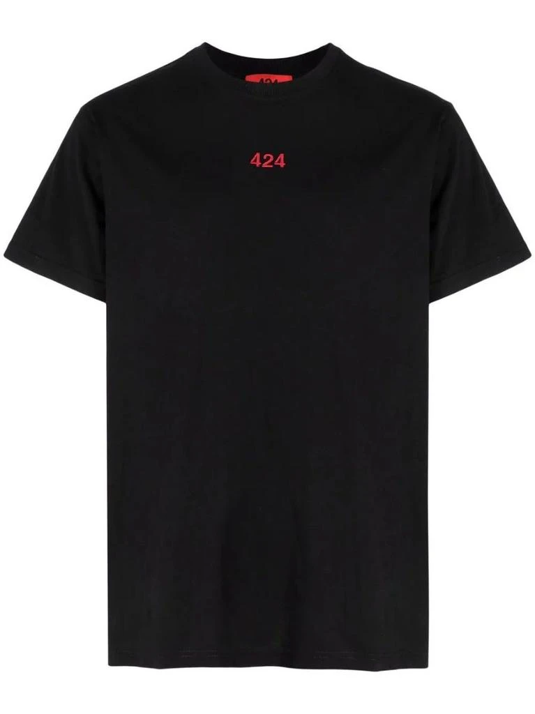 NA Logo embroidery black T-shirt 1