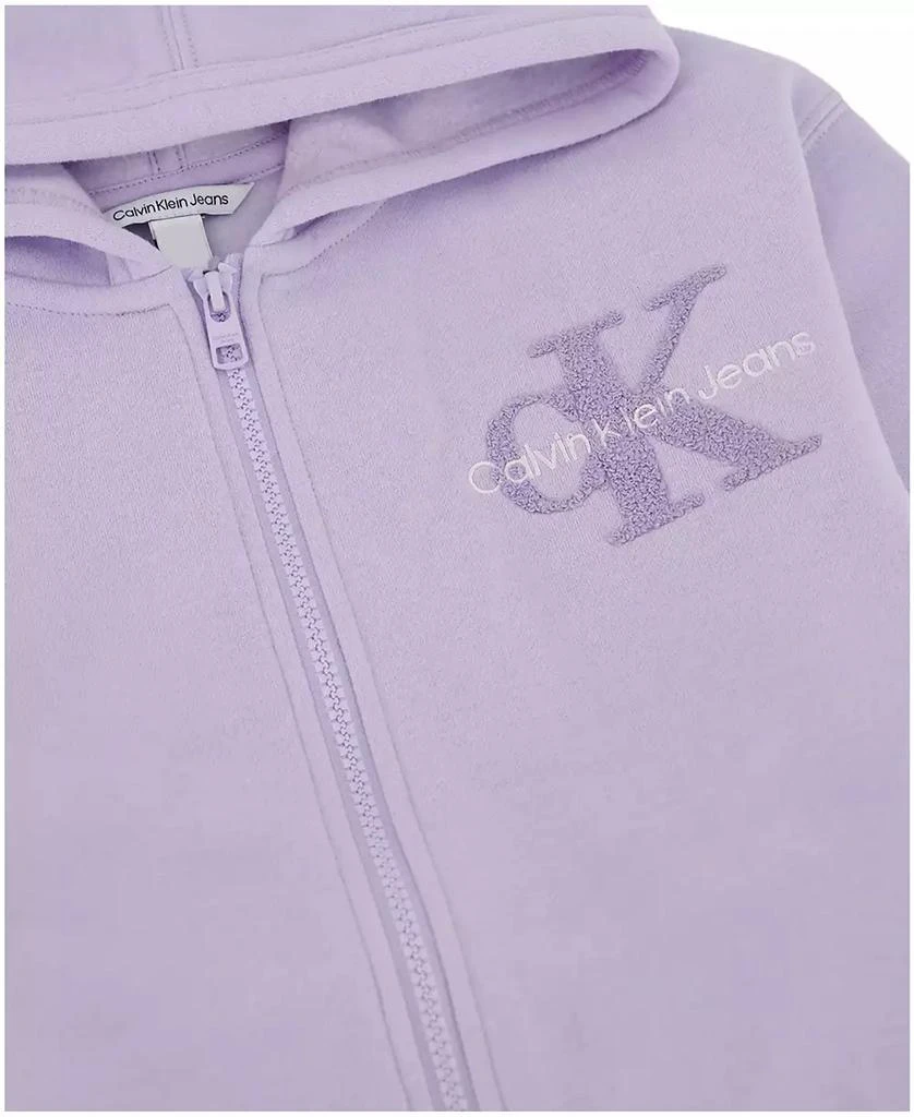 Calvin Klein Girls 7-16 Front-Zip Long Sleeve Hoodie 3