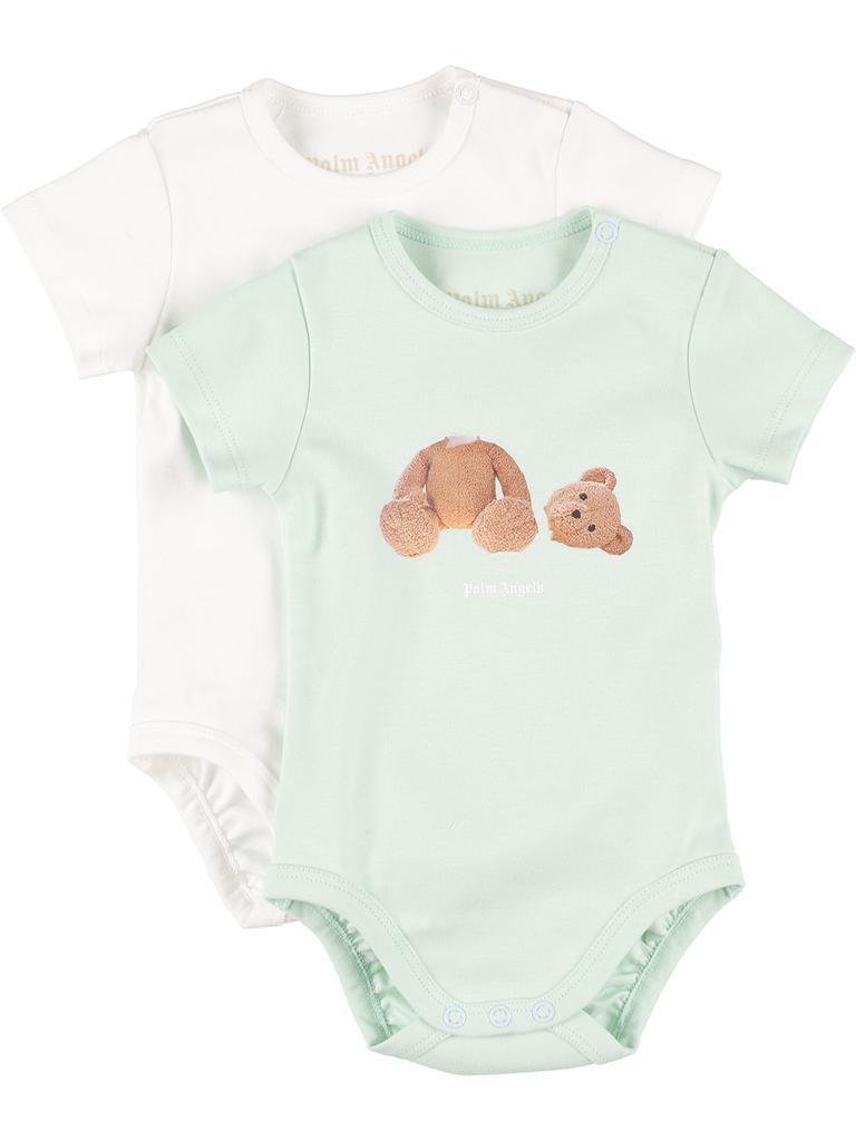 PALM ANGELS Set Of 2 Printed Cotton Bodysuits