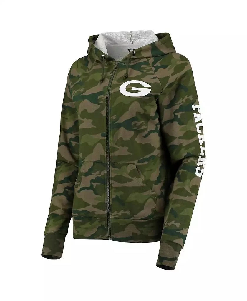 New Era Women's Camo Green Bay Packers Raglan Full-Zip Hoodie 3