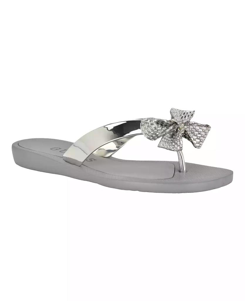 GUESS Women's Tata EVA Sparkle Bow Flip Flop Sandals