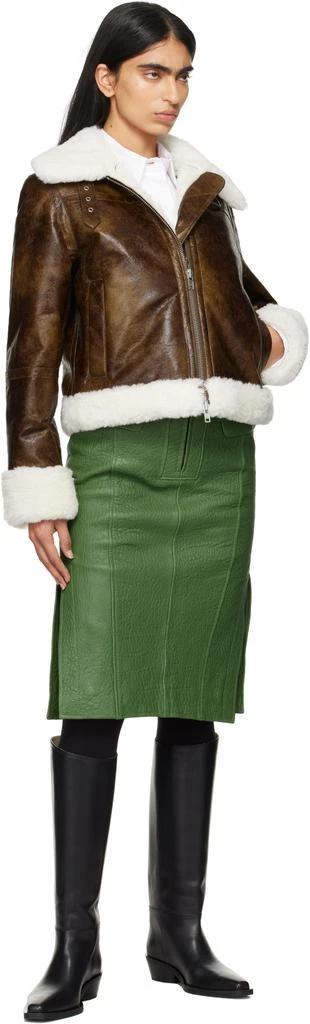 STAND STUDIO Brown & Off-White Lorelle Faux-Shearling Jacket 4