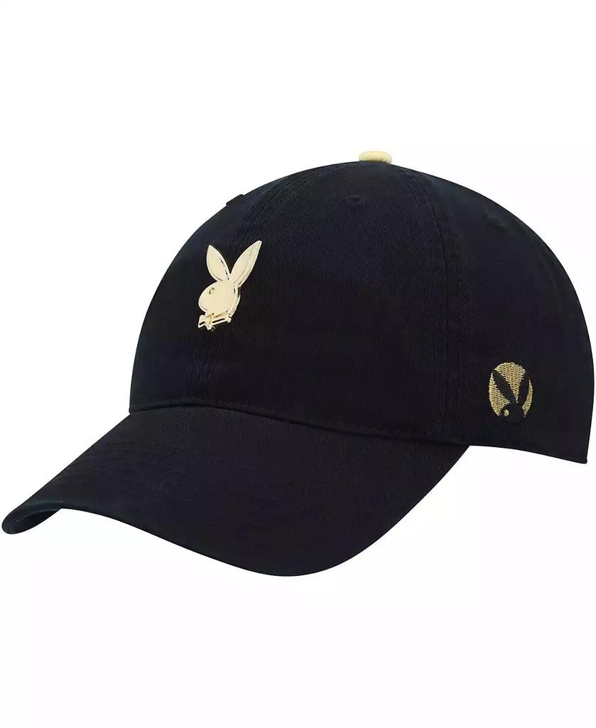 Playboy Men's Black Micro Dad Adjustable Hat