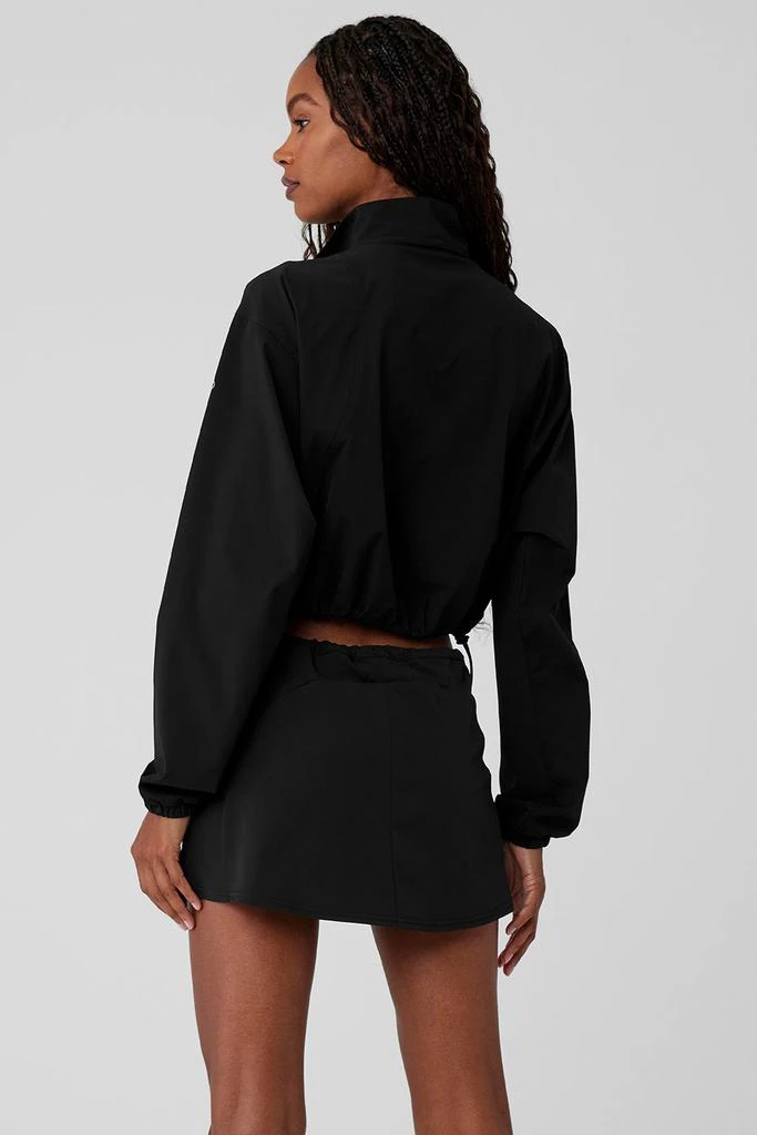 Alo Yoga 1/4 Zip Cropped In The Lead Coverup - Black 2