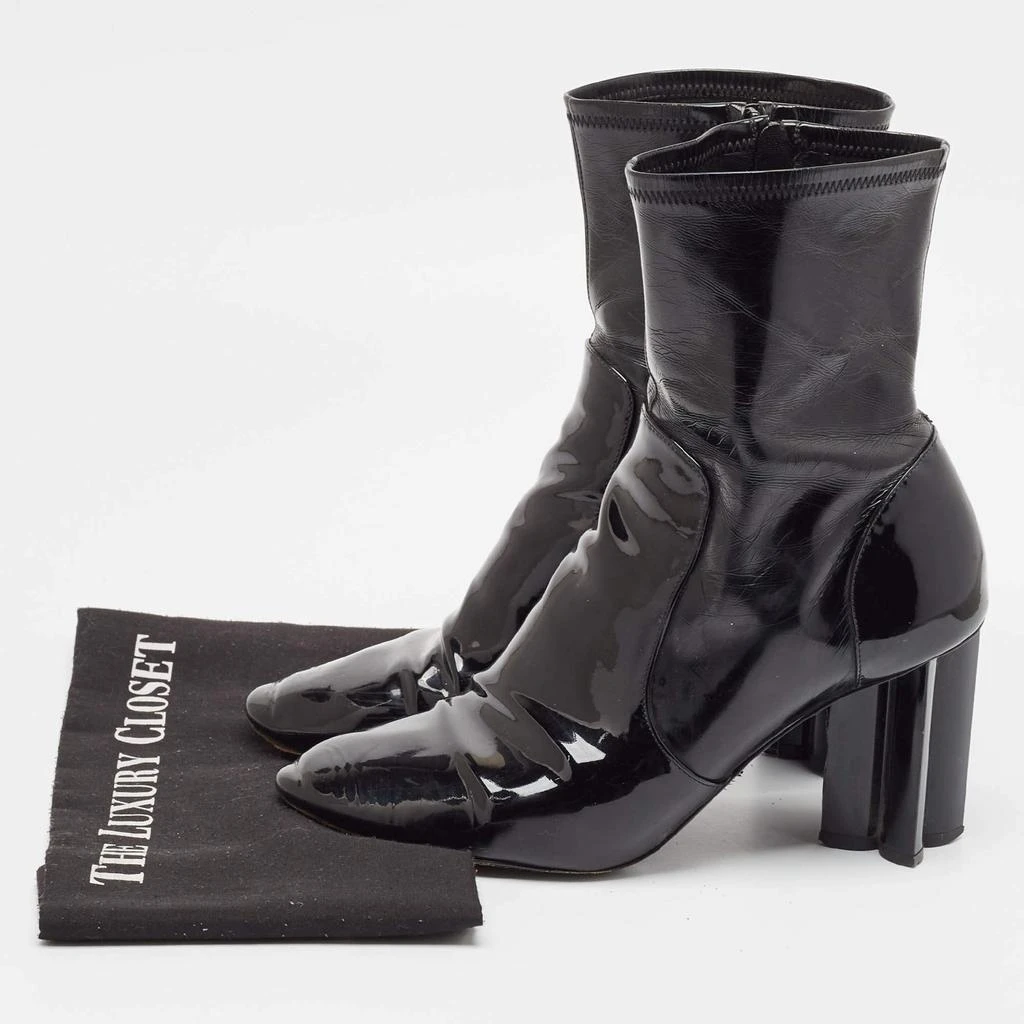 Louis Vuitton Louis Vuitton Black Leather and Patent Leather Silhouette Ankle Length Boots Size 41 9