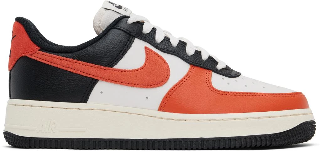NIKE Black & Orange Air Force 1 '07 LV8 Sneakers 1