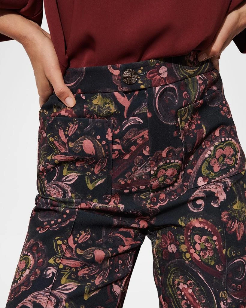 FIGUE Sioban Paisley Straight-Leg Pants 4