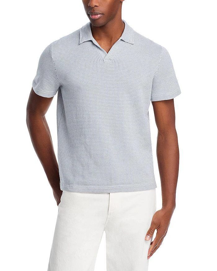The Men's Store at Bloomingdale's Houndstooth Cotton Knit Polo Shirt - Exclusive 1