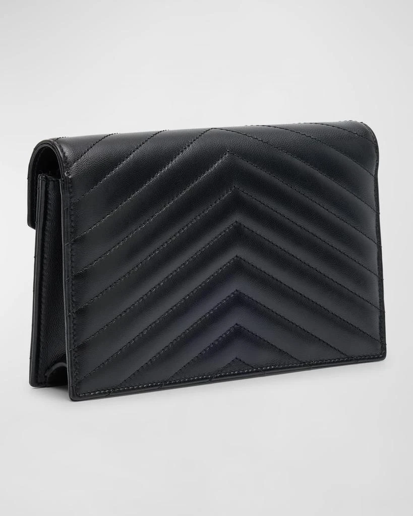 Yves Saint Laurent Small YSL Wallet on Chain in Quilted Leather 7
