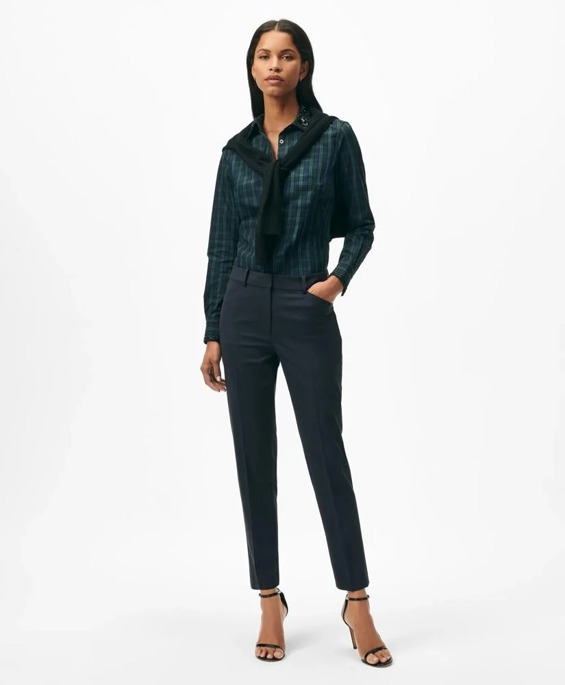 green emerald velvet dress Ilaria Fitted Shirt main image 0