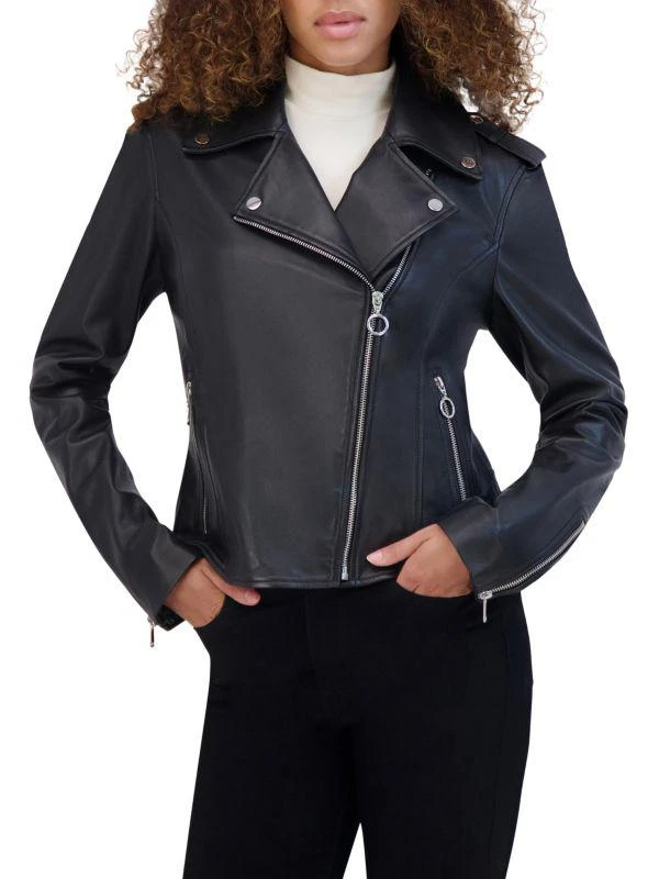 Andrew Marc Bijou Moto Leather Jacket 1