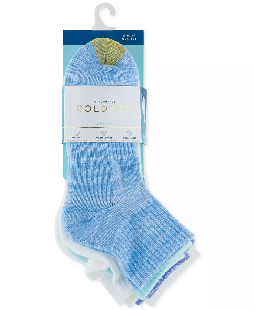 Gold Toe Women's 6-Pk. Sport Half-Cushion Quarter Socks 5825S5 3