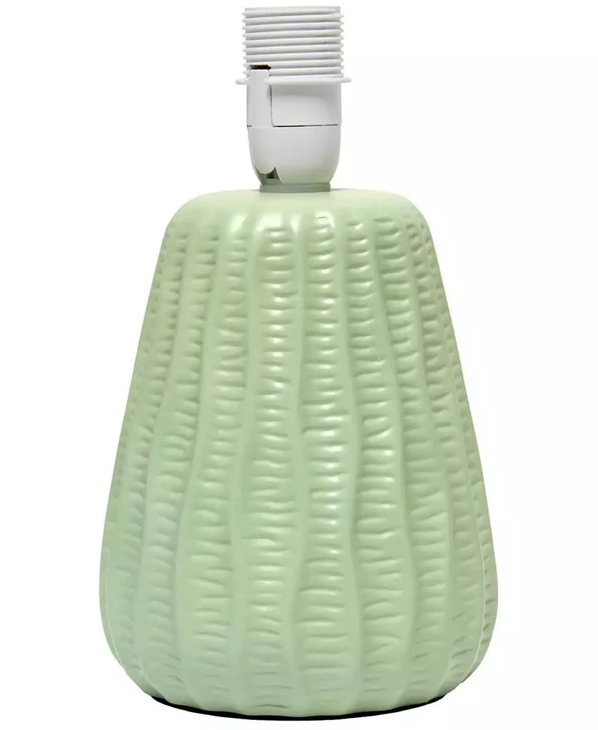 Simple Designs 11.02" Traditional Mini Modern Ceramic Texture Pastel Accent Bedside Table Desk Lamp with Matching Fabric Shade 26