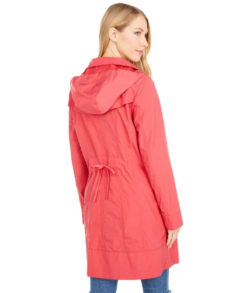 Cole Haan 34 1/2" Single Breasted Rain Jacket with Removable Hood 3