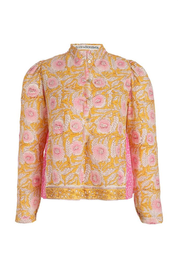 Alix of Bohemia Juliet Shirt In Yellow Citrine