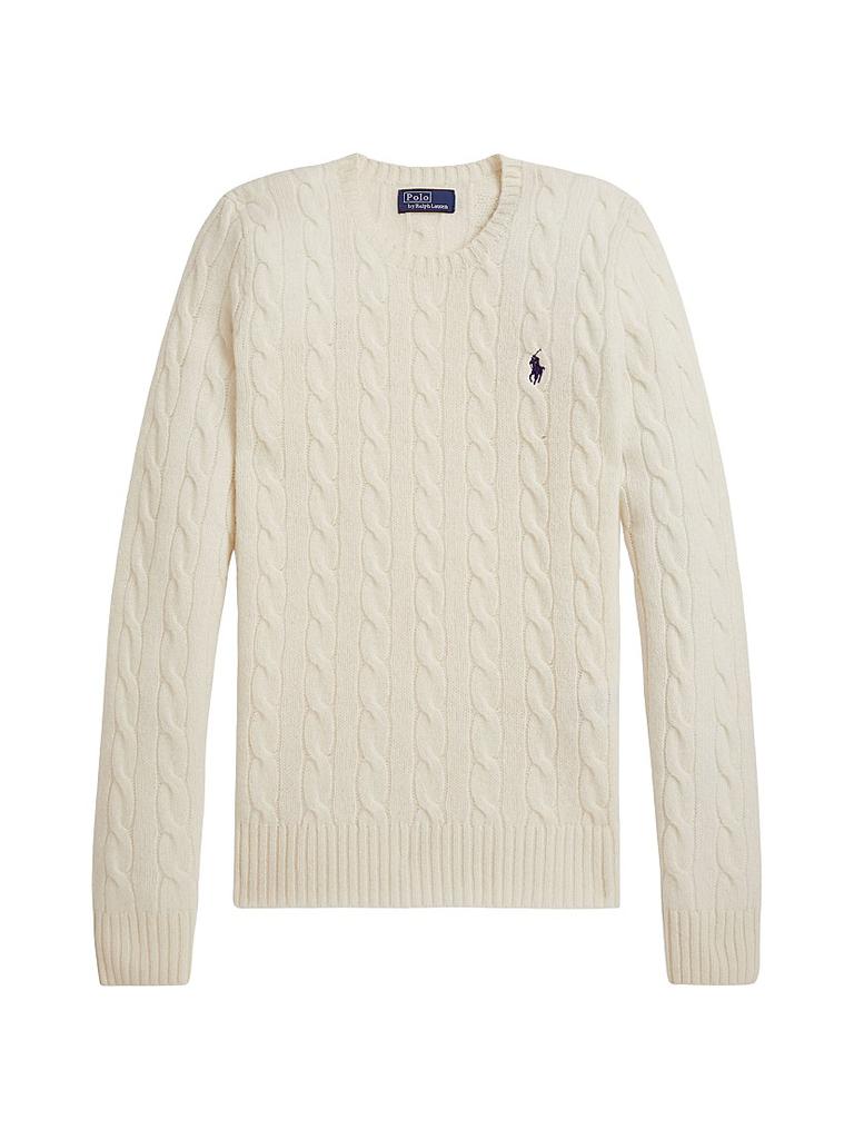 Ralph Lauren Cable-Knit Wool-Cashmere Crewneck Sweater
