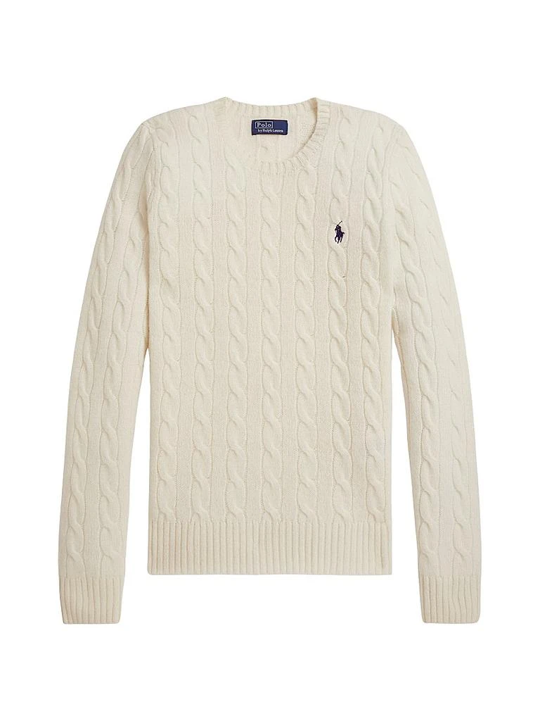 Ralph Lauren Cable-Knit Wool-Cashmere Crewneck Sweater 1