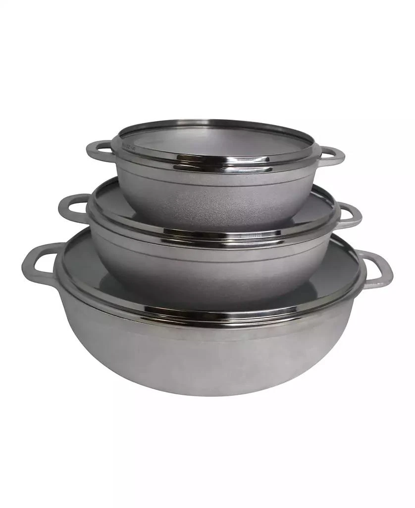 IMUSA Aluminum 3 Piece 1.5 Quart, 3.5 Quart, 7.0 Quart Caldero Dutch Oven Set 2