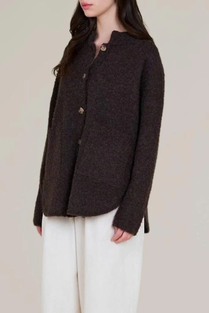 GRADE & GATHER Grade & Gather - Boucle Button Down Cardigan 3