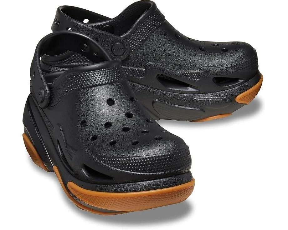 Crocs Bubble Crush 210061-0WS Clog Unisex M4-W6 Black Slip On Casual Shoes UPS67 1