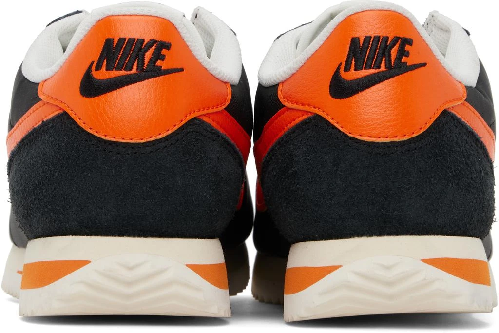 NIKE Black & Orange Cortez Textile Sneakers 2