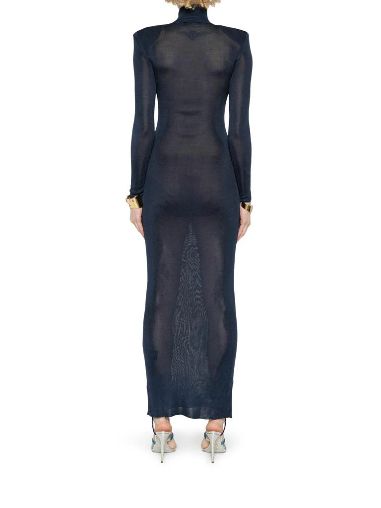 Self Portrait LONG DRESS IN TRANSPARENT FABRIC 4
