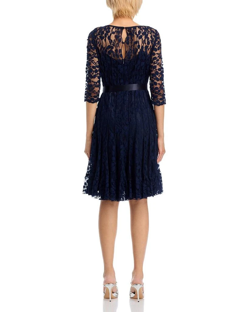 Teri Jon Leaf Lace Pintuck Dress 4