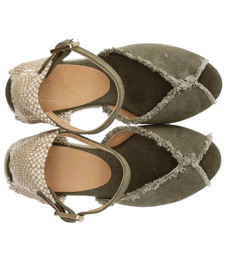 Castañer Castañer  Betina Olive Green Espadrille With Wedge 5