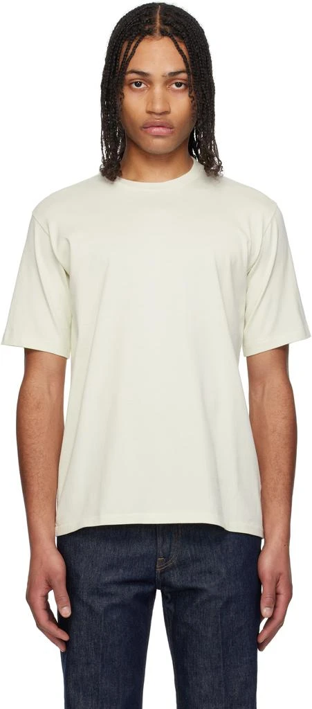 AURALEE Off-White Luster Plaiting T-shirt 1