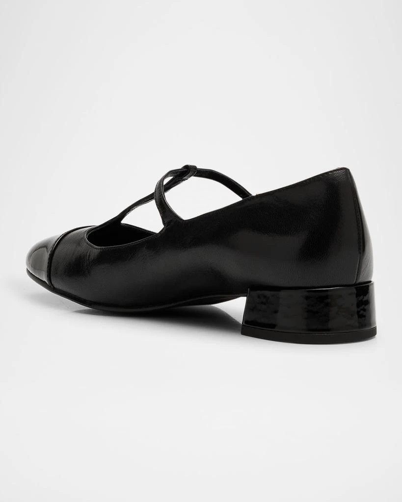 Tory Burch Mixed Leather T-Strap Ballerina Flats 4
