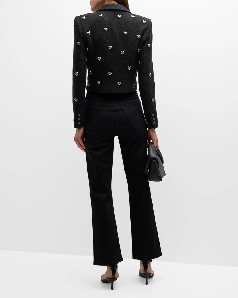 L'Agence Jen Cropped Blazer with Hearts 4