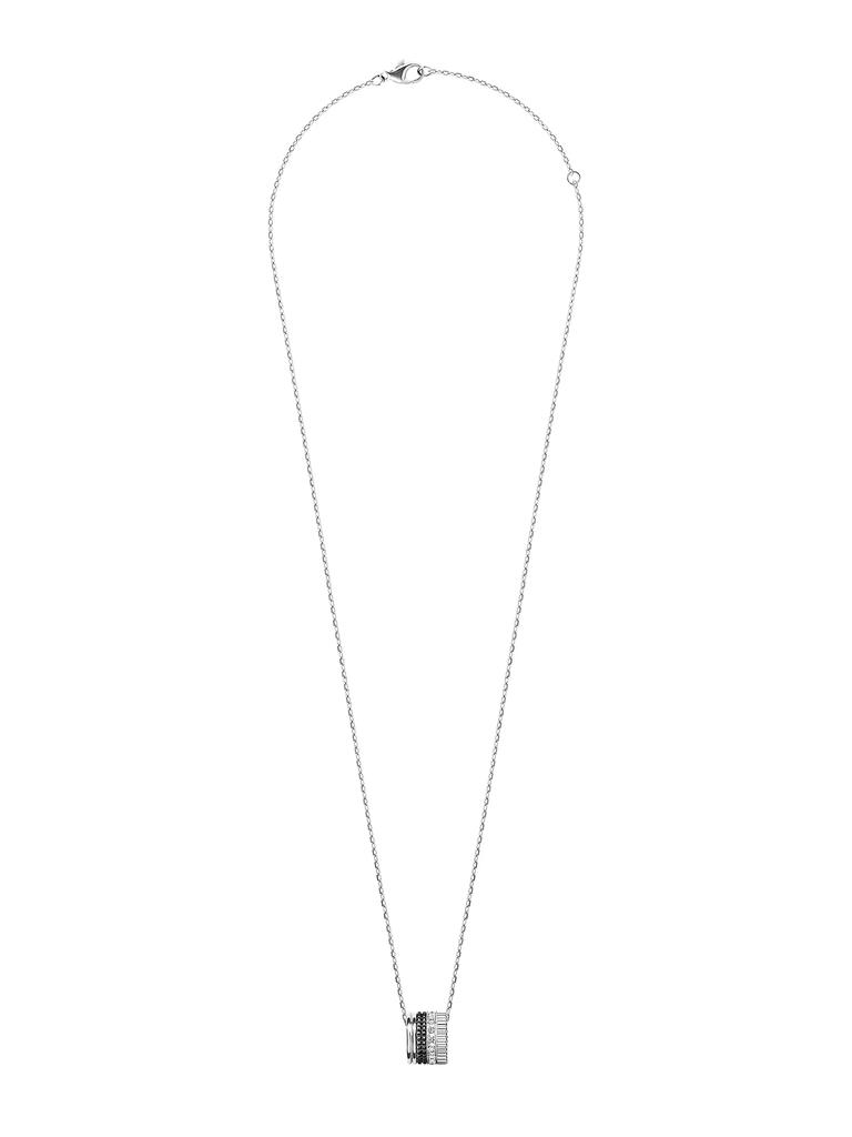 Boucheron Unisex Quatre Black Edition 18K White Gold, 0.24 TCW Diamond & PVD Pendant Necklace