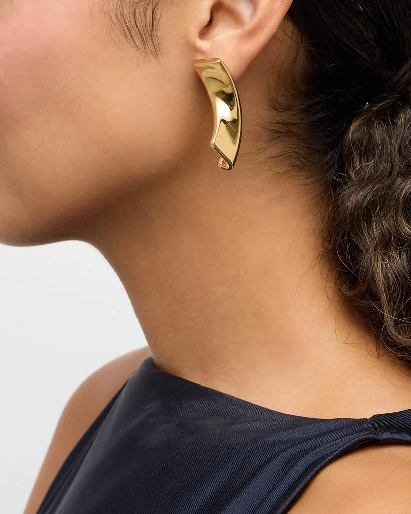 Jacquemus Les Boucles J Earrings, Light Gold 2