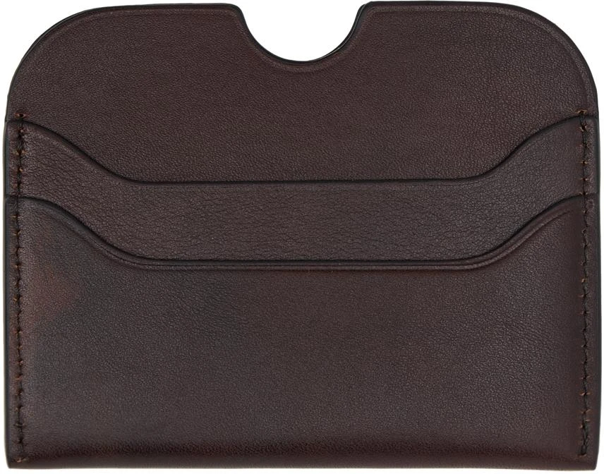 Acne Studios Brown Leather Card Holder 2
