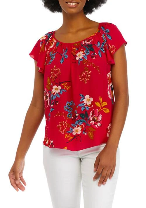 Grace Elements Elements Womens Printed Blouse 1