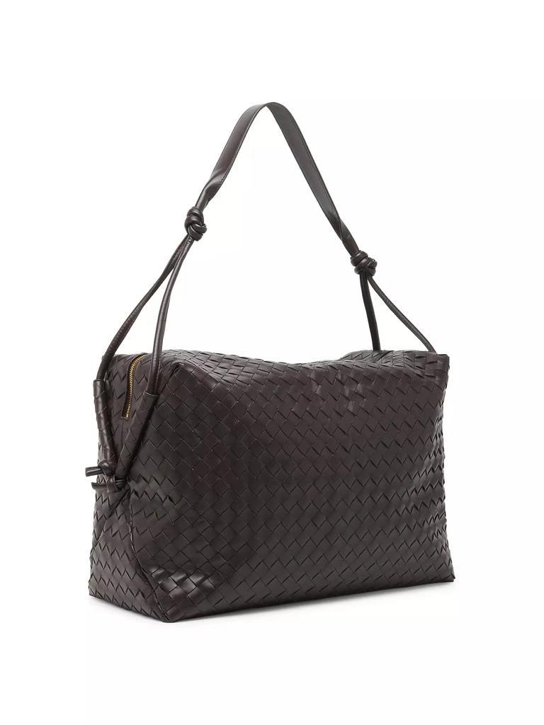 Bottega Veneta Medium Loop Intrecciato Leather Weekender Bag 4