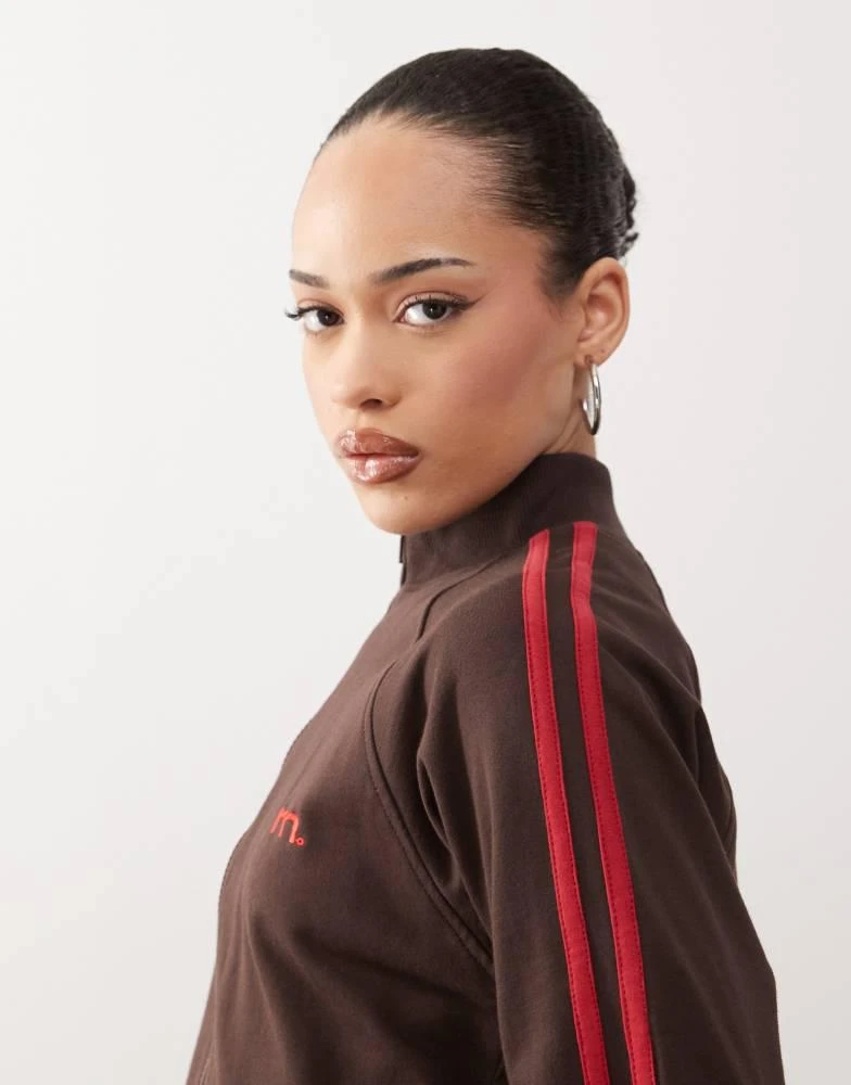 Motel Motel niskala zip through sweat in bitter chocolate 4