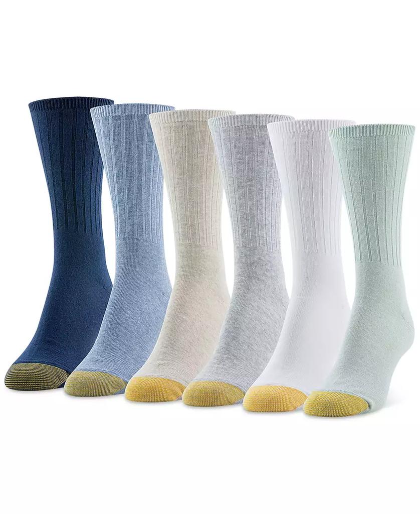 Gold Toe Women's 6-Pk. Ribbed Crew Socks 4585S5