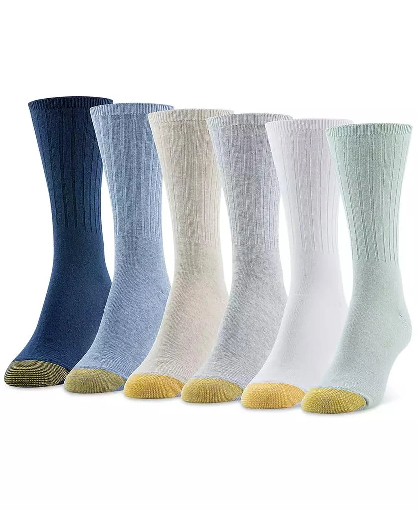 Gold Toe Women's 6-Pk. Ribbed Crew Socks 4585S5 1