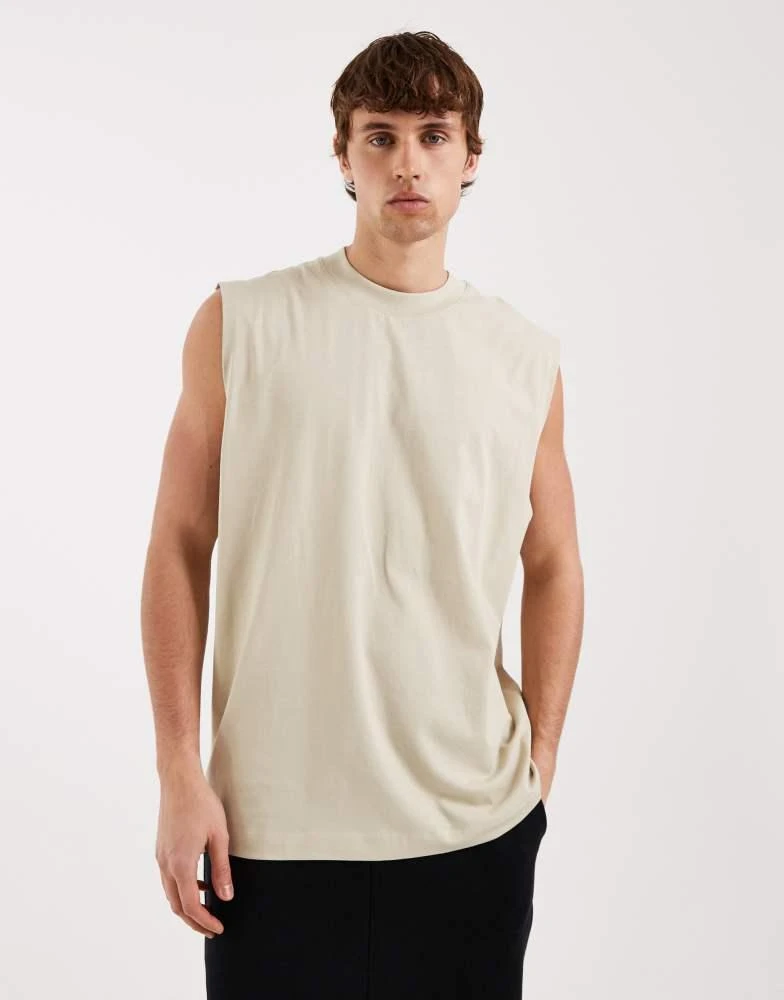 ASOS ASOS DESIGN Essentials oversized tank in stone