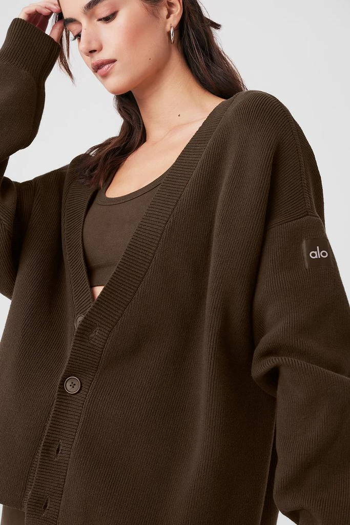 Alo Scholar Cardigan Sweater - Black 4