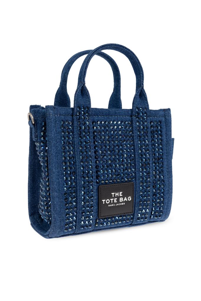 Shop Handbag The Crystal Denim Crossbody Tote Bag on Sale at