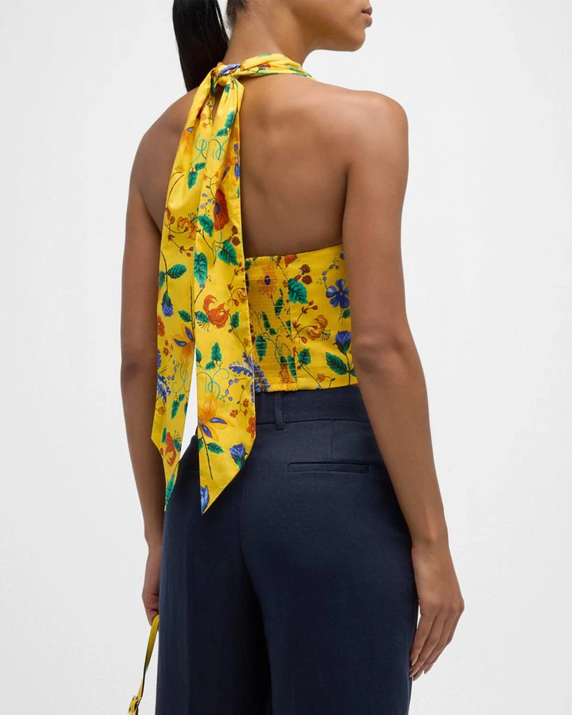 Cara Cara Piana Floral Cotton Poplin Halter Top 3