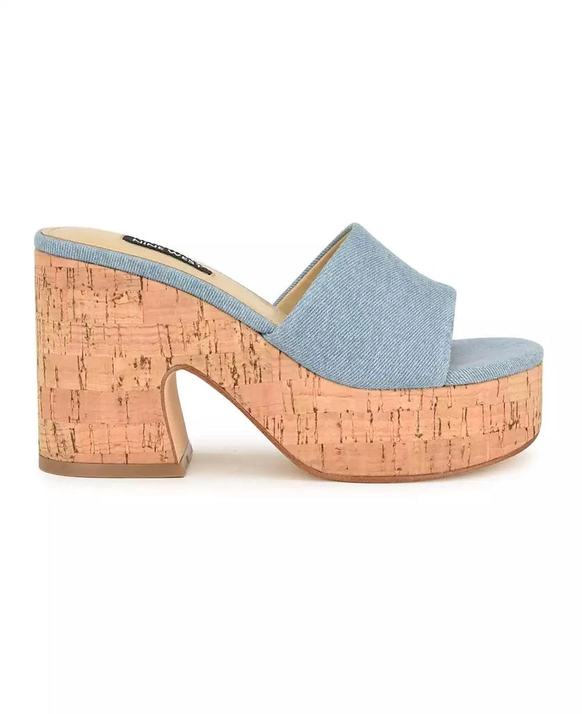 Nine West Women's Boone Slip-On Block Heel Platform Sandals 2