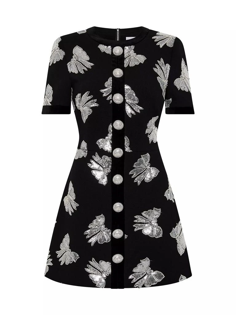 REBECCA VALLANCE Nicky Hilton x Rebecca Vallance Valor Bow Appliqué Minidress 1