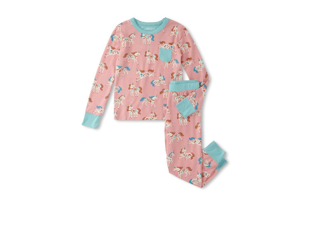 Hatley Folksy Unicorn Bamboo Pajama Set (Toddler/Little Kid/Big Kid)