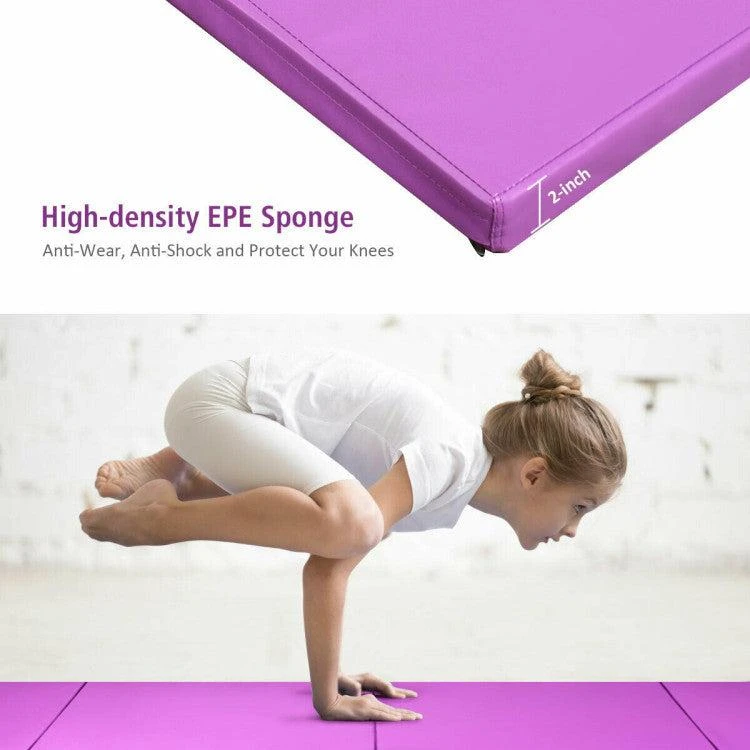 Hivvago 8 x 4 Feet Folding Gymnastics Tumbling Mat 3