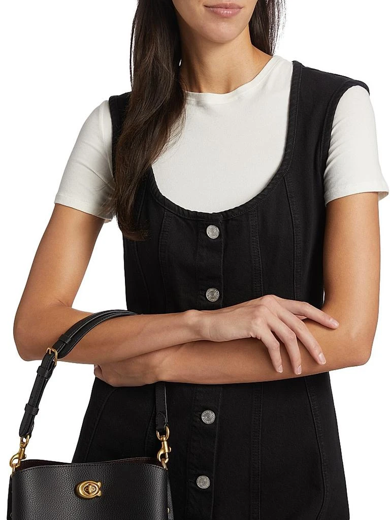 FRAME Denim Seamed Scoopneck Minidress 6