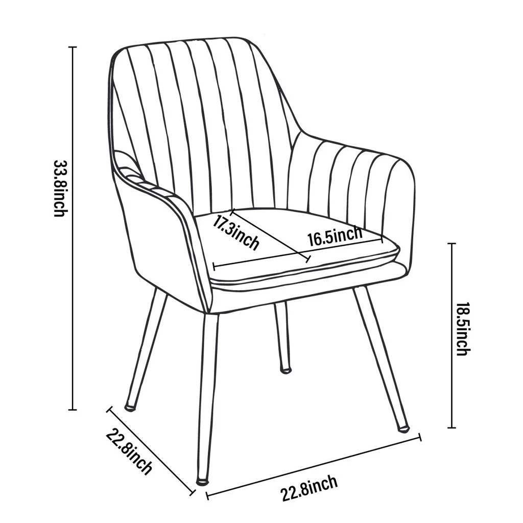 Streamdale Furniture Streamdale Velvet Dining Chairs - Set of 2, Blue 4