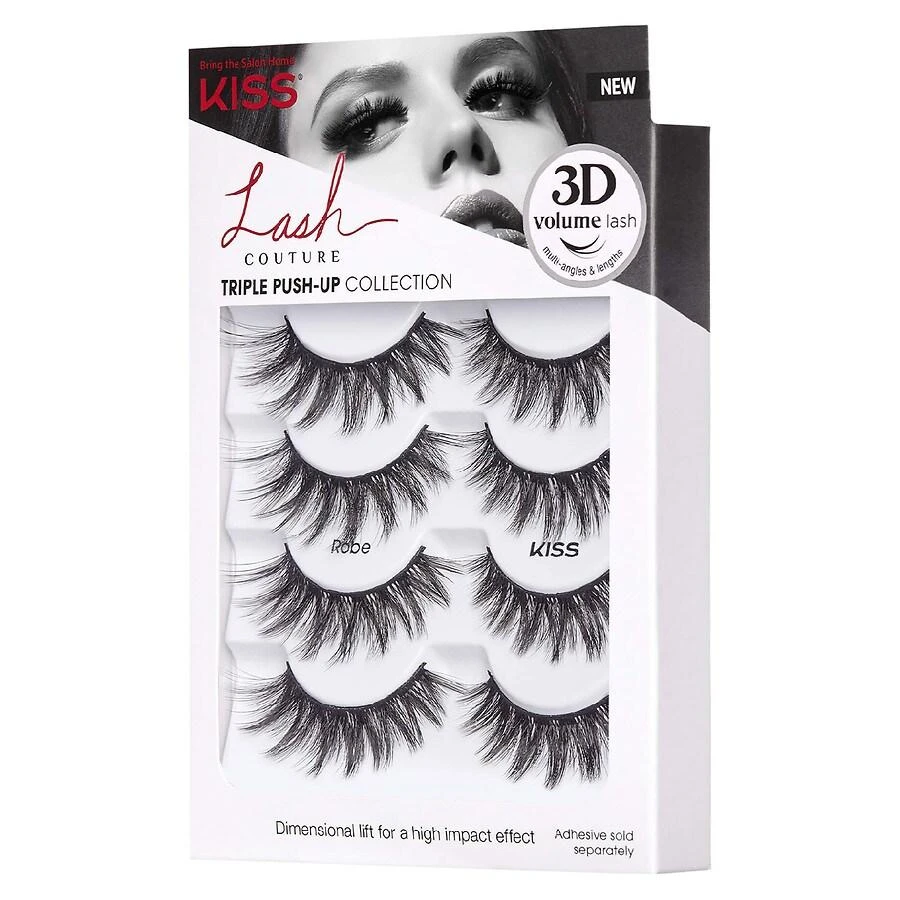 Kiss Lash Couture Triple Push-Up Collection Fake Eyelashes Multipack - Robe 4